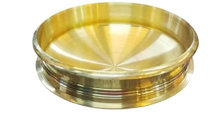 Image of Kerala Crafts Pure Brass Cooking 10 Inch (25.4 CM) Urli kadai Bowl Pot |Healthy Utensil Traditional India Daily Cookware House Kitchen Wedding Baby Eco Friendly Pooja Temple Puja Diwali Home Decor