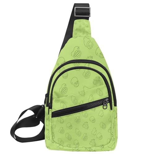 Bolso bandolera verde impermeable tipo mensajero con cómodo diseño cruzado para el pecho