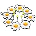 Slomg 8pcs Set Fried Egg Rings Mold Non Stick for Griddle Pan, Egg Shaper Pancake Maker with Handle, Stainless Steel Egg Form for Frying Cooking