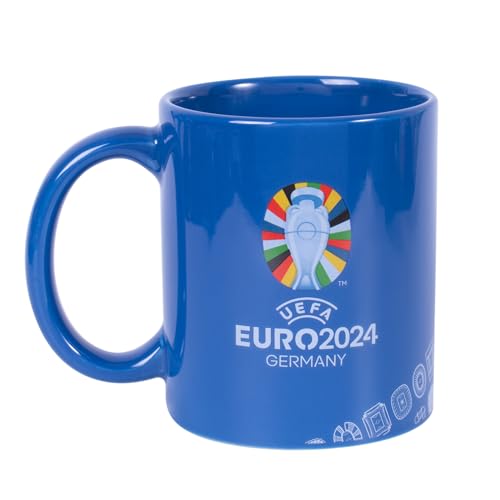 Hy-Pro Euro 2024 Keramikbecher, offiziell lizenziert, Blau