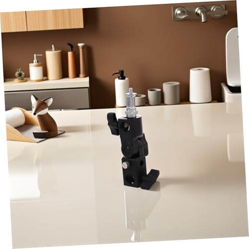 Soporte de linterna para cámara accesorio de fotografía negro compatible con trípode 7