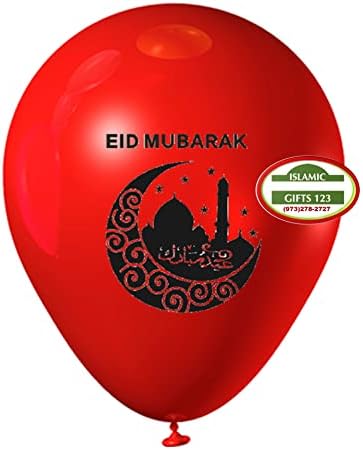 Eid Balloons [ 40 Pack ] Eid Decorations Eid Mubarak Wall Decoration Eid Favors Ramadan Gifts Islamic Decoration Wholesale Islamic Gifts 123 BUY BY BULK (40)