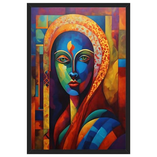 Framed Abstract Geometric Colorful Poster Canvas Print Art Contemporary Minimalist