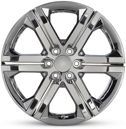 New 22x9 inch OEM Direct Replacement Aluminum Wheel for 2014-2023 Cadillac Escalade GMC Sierra Yukon 1500 6-139.7mm Silver 22 in Rim 19301157