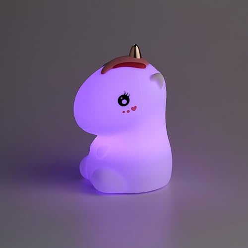 Miniatura 3 de Luces nocturnas de unicornio para dormitorio de niñas, bonita luz nocturna de silicona para niños, lámpara de luz nocturna LED, luces nocturnas