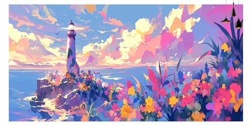 Gem Art Tableau Phare 2026 Broderie Canevas de Strass Haute Densité