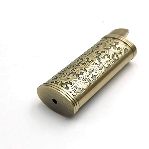Lucklybestseller Metal Lighter Case Cover Holder Vintage Floral Stamped For Bic Full Size Lighter J6 #TOP4