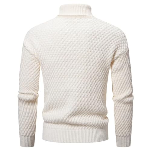 Men's Turtleneck Sweater Slim Fit Knit Pullover Fashion Warm Casual Knitted Long Sleeve3