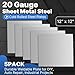 Yudylg 5 Pack 20 Gauge Sheet Metal Steel, 12