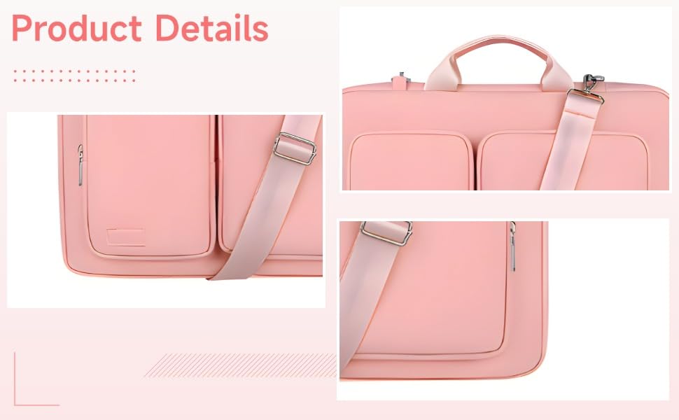 Bolsa protectora rosa para laptop 15.6-17 in miniatura 3