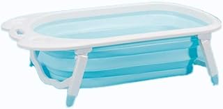 Kjz-bathtub Wanna dla dzieci gospodarstwa domowego, składana wielofunkcyjna, z plastikowym wiaderkiem do kąpieli, 70 x 22,5 x 50 cm (kolor : niebieski, rozmiar: 70 x 22,5 x 50 cm)