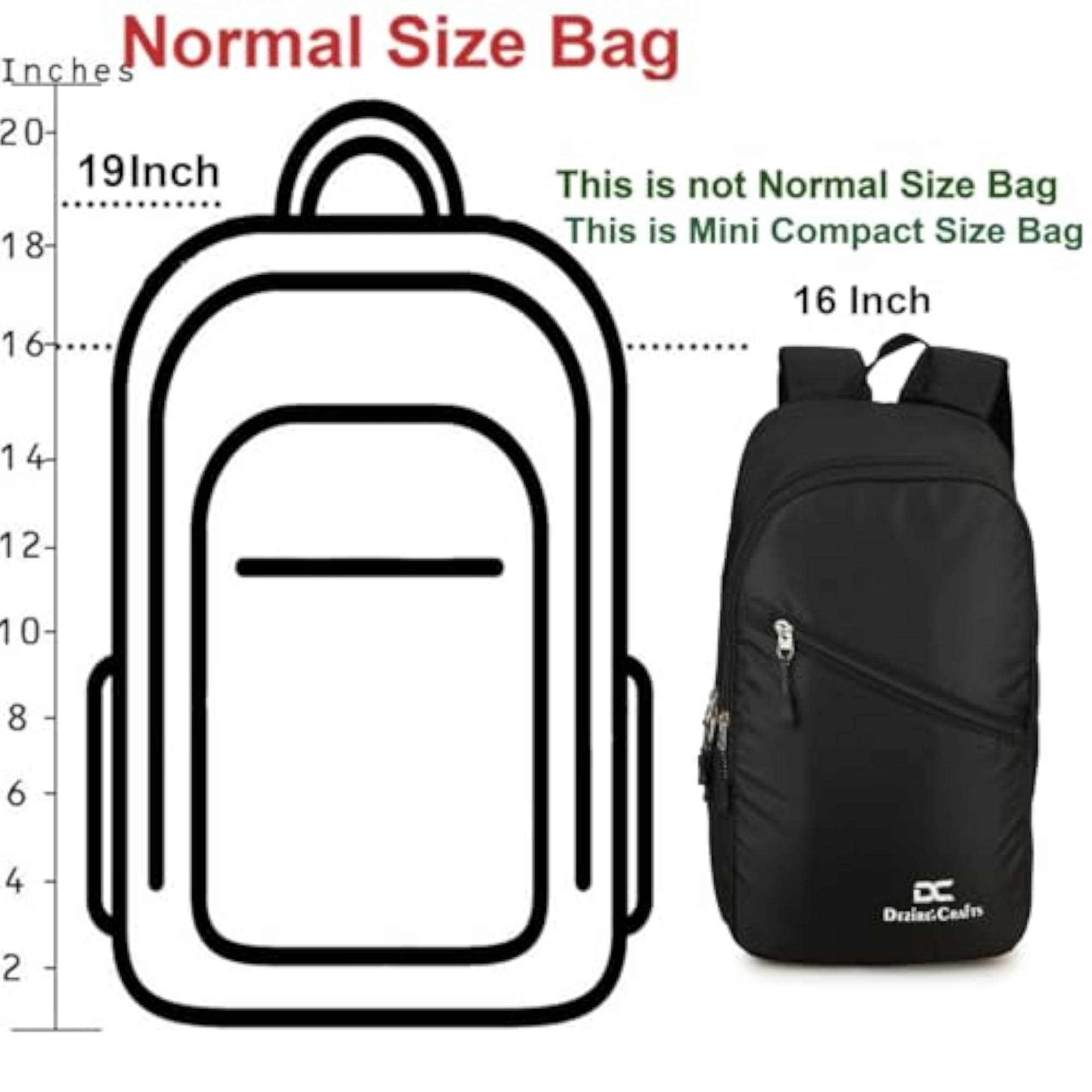 DC Light Weight Small Trekking College Multipurpose Travel Bags