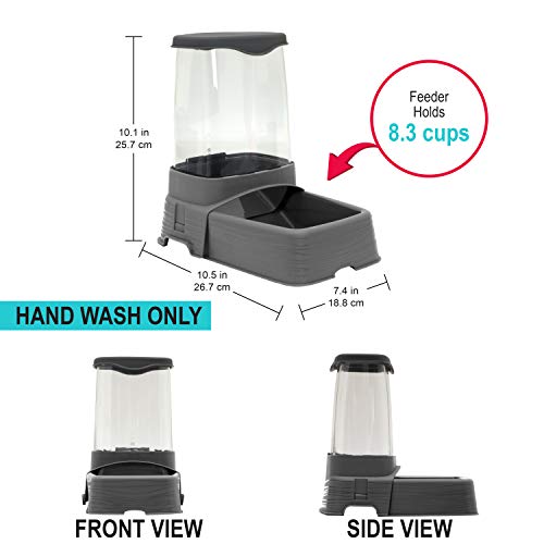 Tigelas de comida SportPet - Tigela elevada de aço inoxidável, alimentador por gravidade e bebedouro