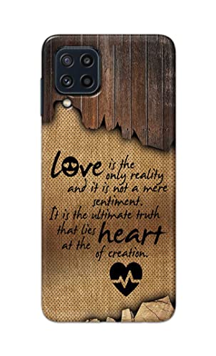 Image of PRINTFIDAA Love is The Only Reality and It is Not Mere Sentiment Printed Designer Hard Case for Samsung Galaxy M32 (4G) Back Cover -(e) RPM1010