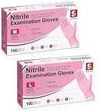 Schneider 4 Mil Cherry Blossom Nitrile Gloves, Disposable, Powder-Free, Latex-Free