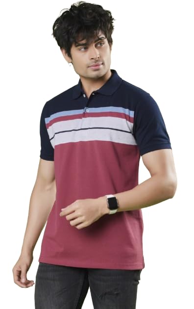 Image of 3BROS Men's Collor Neck Polo T-Shirt, Anti Stain and Half Sleeves, Cotton Blend, Regular Fit Tshirt for Men || Mens t Shirt