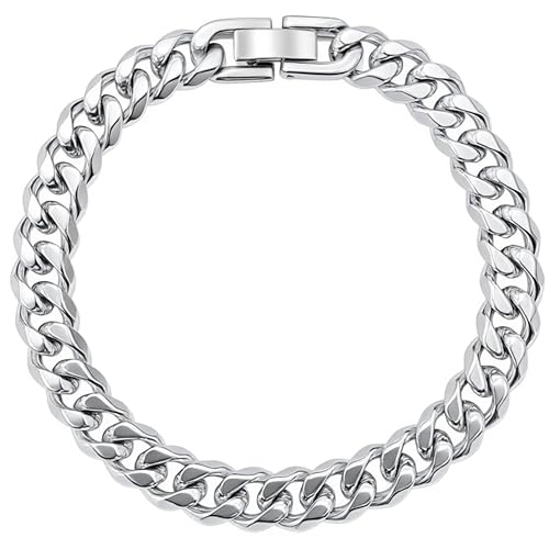 Cadena eslabón cubano para hombre acero inoxidable 8mm
