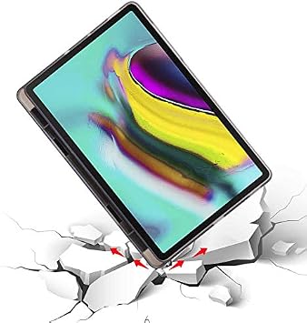 Elfia Samsung Galaxy Tab A7 SM-T500 T505 T507 ile Uyumlu Kılıf Silikon Yumuşak 4 Farklı Stand Olabilen Kalem Bölmeli Kapaklı Tablet Kılıfı Açık Yeşil