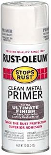 Rust-Oleum 7780830 Stops Rust Spray Paint, 12-Ounce, Flat White Clean Metal Primer