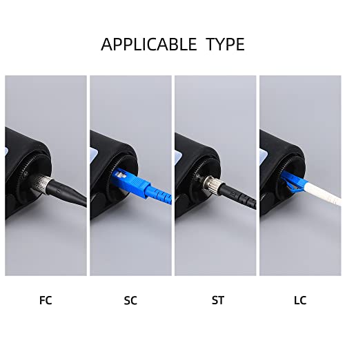 Image of Fiber Optic Magnifier Handheld 400x Fiber Optical Inspection Microscope LED Illumination Anti Slip Rubber 2.5mm SC /FC /ST /1.25mm LC Adapter