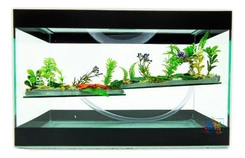 Aquário Terrario Decorado N3 30x14x19 Para Tartarugas Peixes