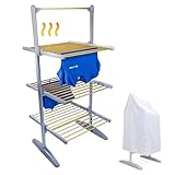 🌡️ Température réglable de 30 à 70°C : Choisissez la température idéale pour chaque type de tissu, des vêtements délicats aux draps épais. Le séchoir chauffe rapidement