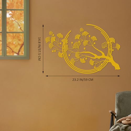 ESTART Decorazione da parete in metallo con foglie...