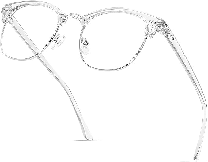 ZORATO Blue Light Blocking Glasses for Women Men Vintage Round Oval Purple Frame Computer Gaming Eyeglasses with Anti Eyestrain (Silver Clear) (B0CS1HR5NF) Amazon Price History, Amazon Price Tracker