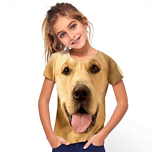 Kids Print 3D Dog Face T-Shirt Funny Graphic Pattern Tees Shirts for Youth Boys Girls 4-14 Years2