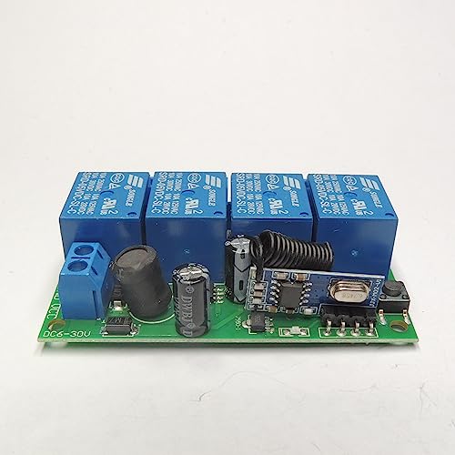 Dieserc 2404 Dc 12V 24V 4Ch Wireless Remote Control Switch Dc 6-30V 10A 4-Channels 433Mhz Radio Frequency Relay Receiver thumb #12