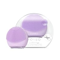 FOREO Luna 4 go Facial Cleansing Brush & Firming Face Massager - Premium Face Brush - Enhances Absorption of Skin Care Products - Simple Face Care Travel Accessories - All Skin Types - Lavender
