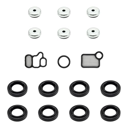 Image of KAX VS50614R Engine Valve Cover Gasket & Gromets & Spark Plug Tube Seals & VTEC Solenoid Gasket Fit for Honda Civic 2002-2015, CR-V 2002-2014, Accord 2003-2012,Element Crosstour, Acura TSX RDX RSX ILX