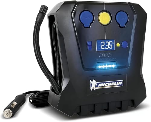 MICHELIN 12V Luftkompressor programmierbar LED Anzeige | Programmierbar digital Reifenpumpe Auto SUV...