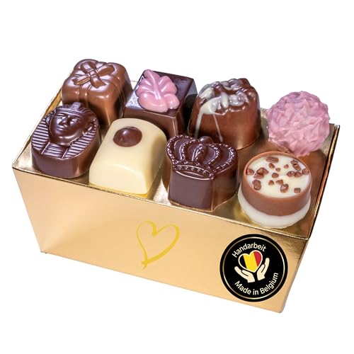 ePralinchen handverarbeitete belgische Luxus-Pralinen | Premium Edition 300g | klassische Pralinenmischung mit Nuss, Frucht, Karamell uvm. | mit Alkohol | köstliche Schokolade made in Belgium