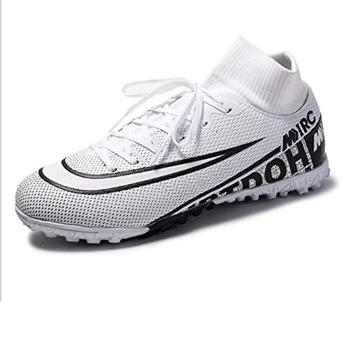 YISHIO Alto-Top de los Zapatos del fútbol Hombres al Aire Libre Junior Entrenamiento Deporte Profesional TF pies Abrigo Tobillo Rugby Botas Pista y Campo Spikes Largo Spike Zapatillas Corrientes
