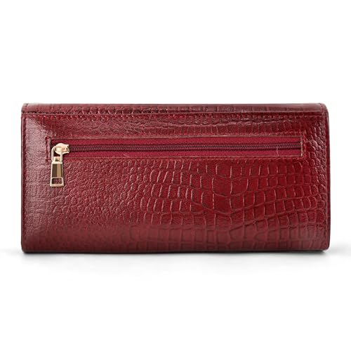 Image of HAYES LONDON Ladies Purse for Women, Pure Leather Wallet, Gifts for Women, RFID Blocking Bi-Fold Clutch for Women (Empress Brown)