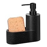 Tamaño - Con un tamaño 14.6*4.5*17.5 cm/ 5.75*2.56*6.89 pulgadas(ancho x altura x profundidad). Este dispensador de jabón es ideal para cualquier baño o cocina.
