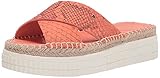 Parte superior de piel Franco Sarto Sandalias Barb Slide para mujer, rosa (Coral intenso), 37.5 EU