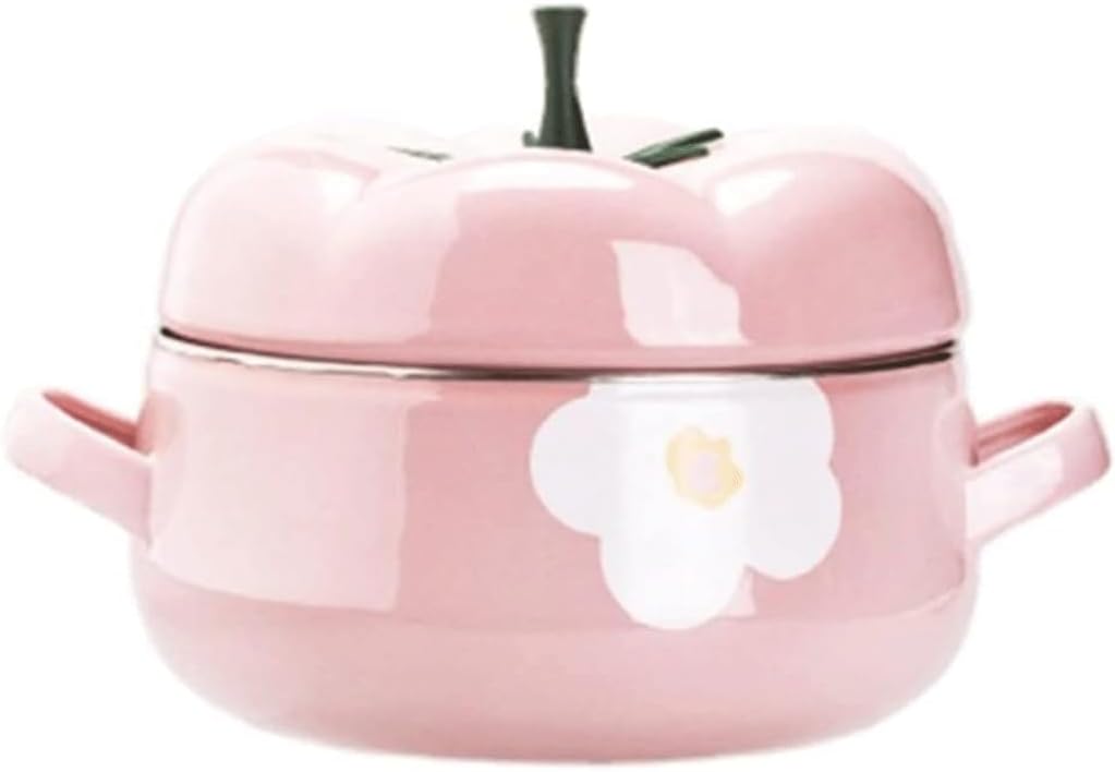 Stoofpot Bloem Tomatensoeppan Huishoudelijke Emaille Pot Met Deksel Kleine Pot Inductiekookplaat Kookpot Soeppan