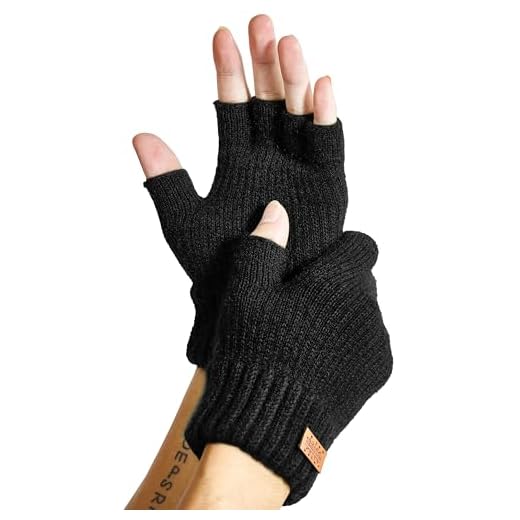 JYUYNY Guantes sin Dedos - Invierno Guantes Tejidos Cálidos Trabajar Correr Ciclismo Conducir