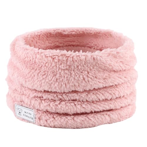 Pesaat Thick Fleece Baby Scarf For Boys Girls Warm Infant Toddler Scarves Kids Neck Warmer Thermal 1-5Y (Skin Pink)