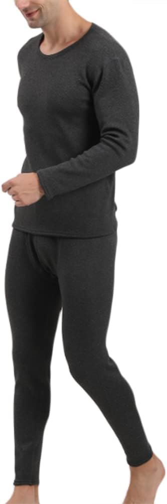 Men's Ultra Soft Long Johns Thermal Underwear Set Fleece Lined Mid/Heavy Weight Base Layer Top & Bottom XL-3XL