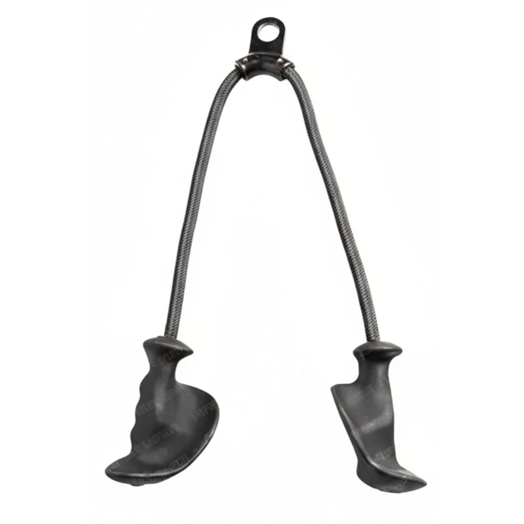 Buy Now Ergonomic Tricep Rope Pull Down Attachment, Black-Blue, 100C...