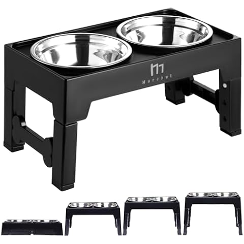 Marchul Adjustable Elevated Dog Bowls Set Cover