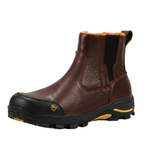 SUREWAY Mens Slip On Chelsea Work Boots for Men,Extremely...