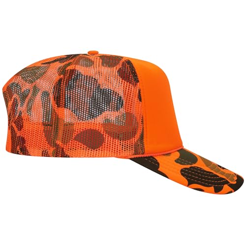 Image of OTTO Polyester Foam Front 5 Panel High Crown Mesh Back Trucker Hats in 97, Bulk, Wholesale