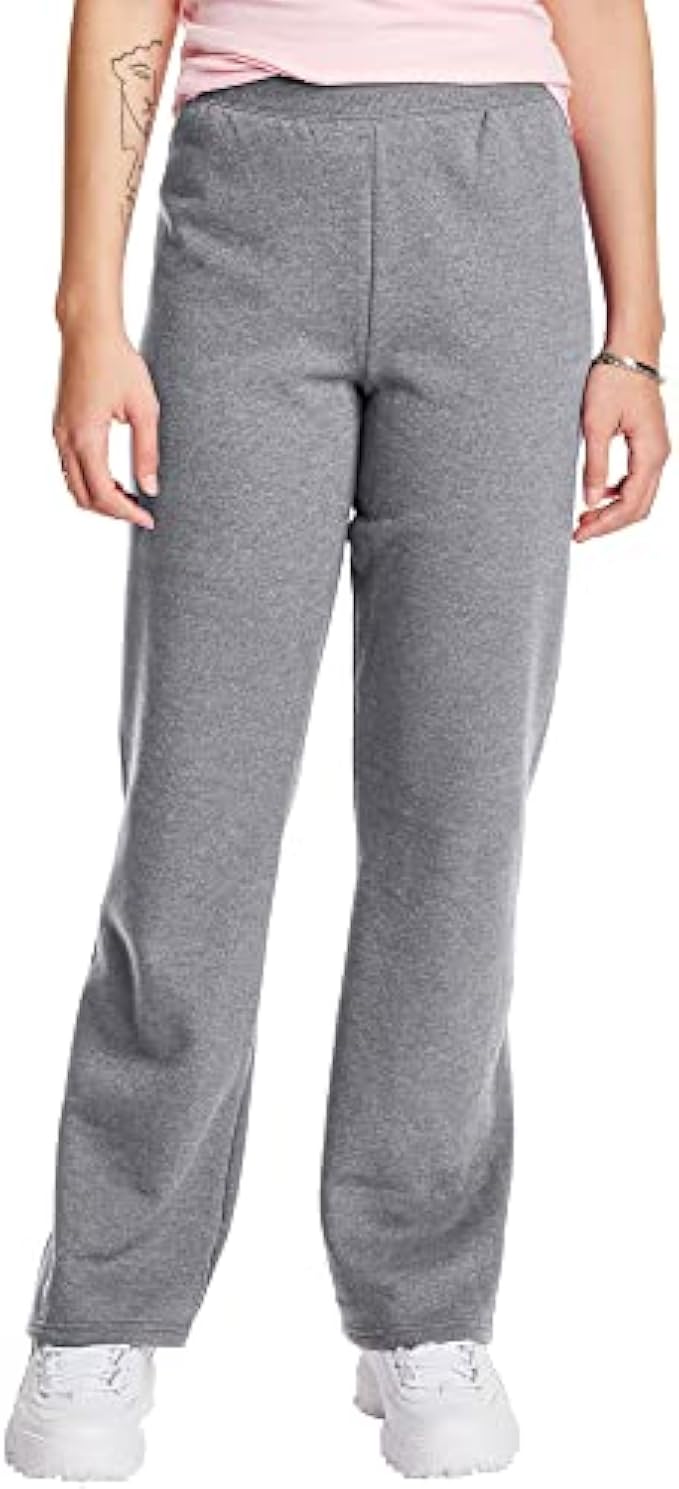 Hanes Women’s Sweatpants, ComfortSoft EcoSmart Open Leg Fleece Sweatpants