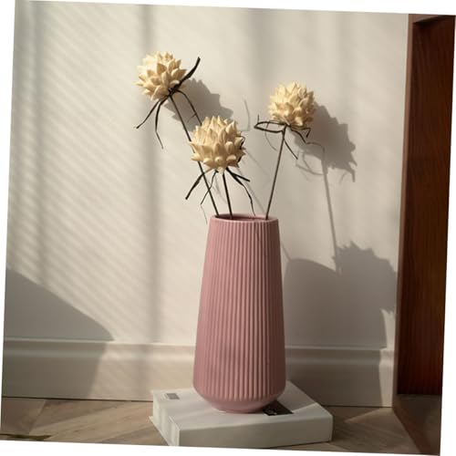 Jarrones de plástico nórdicos Vaguelly con diseño minimalista para flores artificiales en pack de 2 7