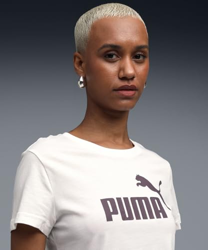 Image of Puma Women Cotton Letter Print Regular Fit Tees