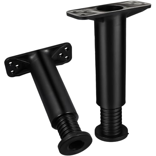 Artibetter Patas de Muebles Ajustables para Cama 13-22 Cm, Soporte Telescópico Metálico Reforzado 2 Piezas, Kit de Refuerzo para Marco de Cama, Patas de Apoyo Resistentes para Muebles